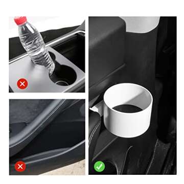 URLWALL Car Cup Holder Adapter for Tesla Model 3/Y