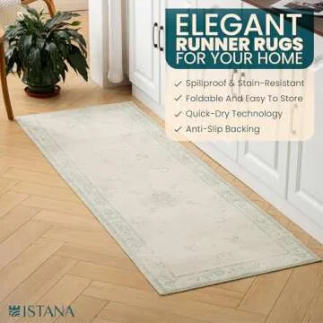 Istana Hallway Runner Rug - Stylish, Non-Slip & Washable