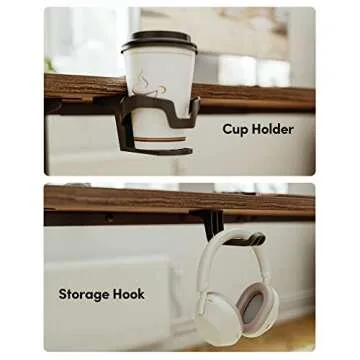 FEZIBO Height Adjustable Electric Standing Desk, 44 x 24 Inches Stand up Table, Sit Stand Home Office Desk with Splice Board