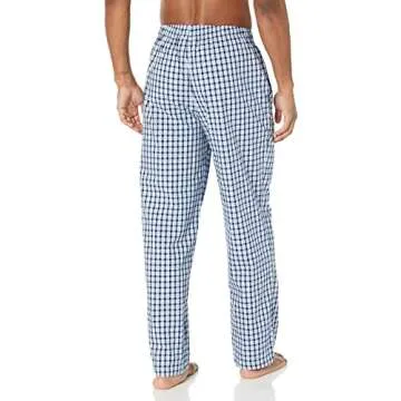 Light Blue Check Pajama Pants for Men - Amazon Essentials