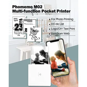 Phomemo M02 Mini Inkless Bluetooth Pocket Printer – Versatile