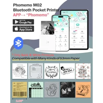 Phomemo M02 Mini Inkless Bluetooth Pocket Printer – Versatile