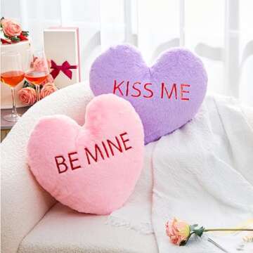 Burbell Valentine's Day Conversation Heart Pillows 3 Pack