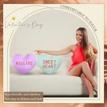 Burbell Valentine's Day Conversation Heart Pillows 3 Pack