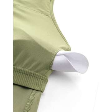 CRZ YOGA Butterluxe Workout Tank Top with Built-in Bra - Green