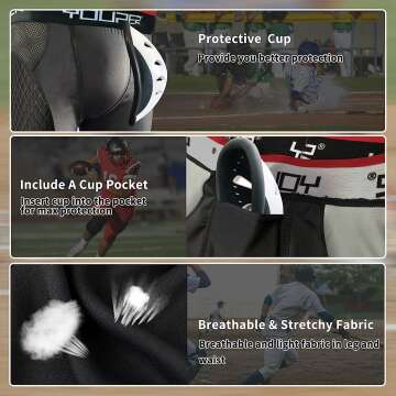 Youper Elite Padded Sliding Shorts for Baseball & Football