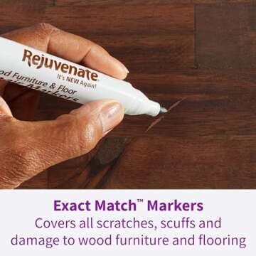 Rejuvenate Wood Furniture & Floor Repair Markers, Touch-Up Markers Fills In Scratches, Maple Oak Che...