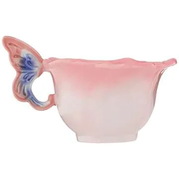 Charming Ceramic Rose Cup and Saucer Set - Perfect Gift