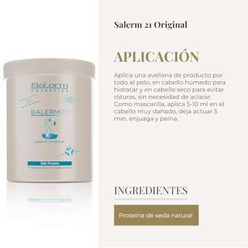 SALERM - Instant Hair Conditioner 21 Silk Protein - 1000 ml - Leave-In or Rinse-Out Conditioner - with Silk Proteins - Heat Protector and Hydrating