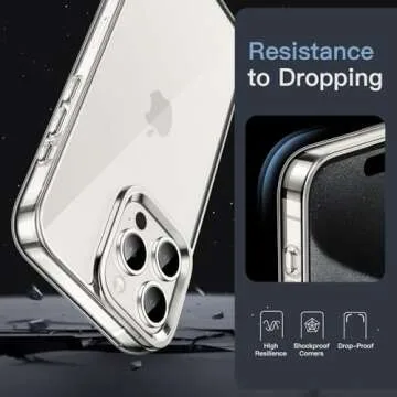 JETech Case for iPhone 15 Pro Max 6.7-Inch, Non-Yellowing Shockproof Phone Bumper Cover, Anti-Scratch Clear Back (Clear)