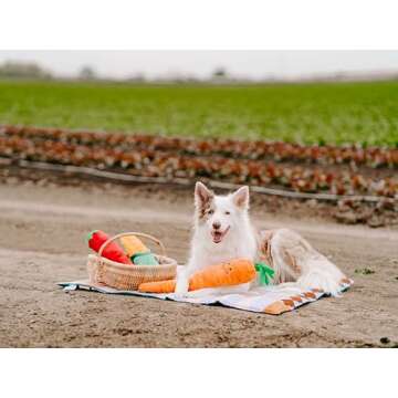 ZippyPaws Jigglerz - Dog Squeaky Toys to Keep Them Busy, Funny Food Plush for Small, Medium, & Large...