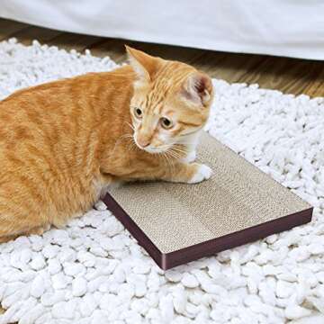Way Basics Cat Scratcher Scratch Pad Lasts 5x Longer (Free Silvervine Catnip)