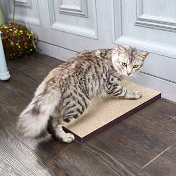 Way Basics Cat Scratcher Scratch Pad Lasts 5x Longer (Free Silvervine Catnip)