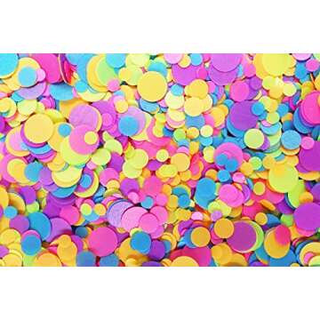 Rainbow Circles Face & Body Glitter - UV Activated Chunky Glitter for Festivals and Crafts