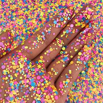 Rainbow Circles Face & Body Glitter - Safe & Versatile