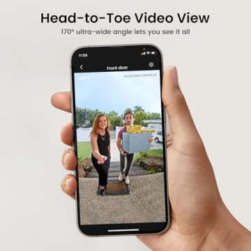 AOSU Doorbell Camera Wireless - Head-to-Toe View, Intelligent Package Detection, 2.4G Wi-Fi Video Do...