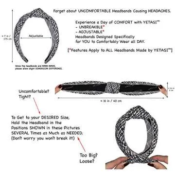 YETASI Headbands for Women Brown Knotted Headband is a Fashion Head band. Leather Knot Headbands are Top Knot Womens Headbands Designer for Girls