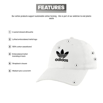 Stylish adidas Originals Men's Metal Logo Strapback Cap