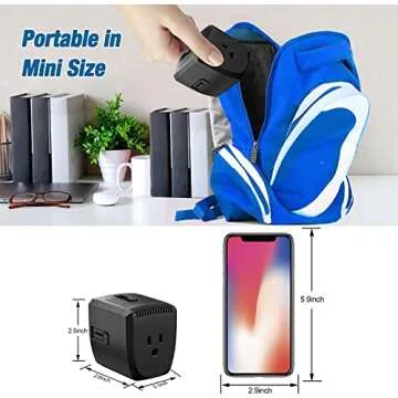 2000W Voltage Converter Adapter US to Europe, UK, Australia, Italy, Spain, Asia Over 150 Countries - Converter Step Down 220V to 110V for Hair Dryer Used Only, Adapter Mode for Cell Phone Laptop