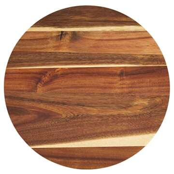 Juvale Round Acacia Wood Cake Stand for Wedding, Wooden Serving Platter for Appetizers and Desserts (12.75 Inches)