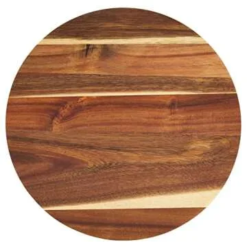 Juvale Round Acacia Wood Cake Stand for Wedding, Wooden Serving Platter for Appetizers and Desserts (12.75 Inches)