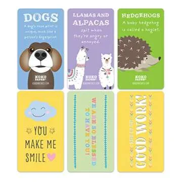 Fun Animal Facts Lunch Notes for Kids | 60 Cards