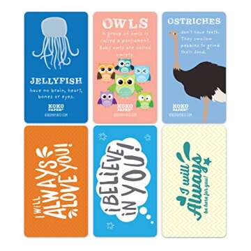 Fun Animal Facts Lunch Notes for Kids | 60 Cards