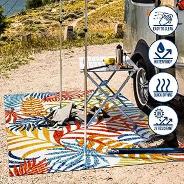 JONATHAN Y Tropics Palm Leaves Rug - Indoor Outdoor Charm