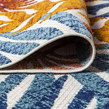 JONATHAN Y Tropics Palm Leaves Rug - Indoor Outdoor Charm