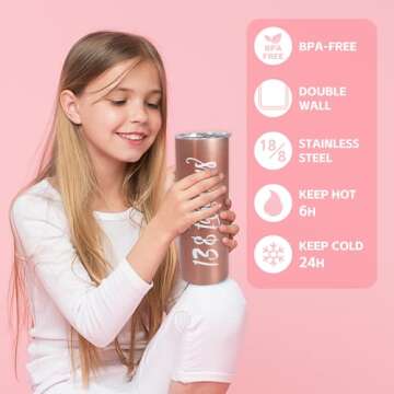 13th Birthday Gifts for Girls, Happy 13th Birthday Gift Ideas, 10 Pieces Unique 13th Birthday Gifts for Daughter, Niece, Granddaughter, 13th Birthday Gifts for Her, Official Teenager Birthday Gifts