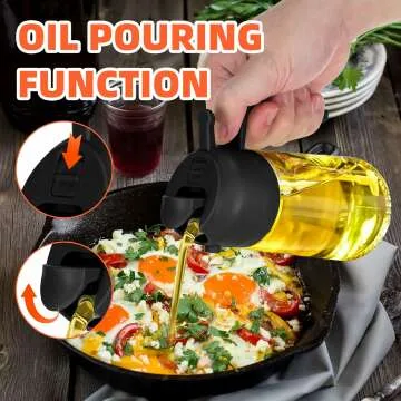 2 in 1 Olive Oil Dispenser and Sprayer Bottle