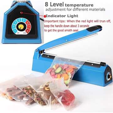Yeler 12 Inch Impulse Heat Sealer Impulse Bag Sealer, Manual Poly Bag Heat Sealer Machine for Plasti...