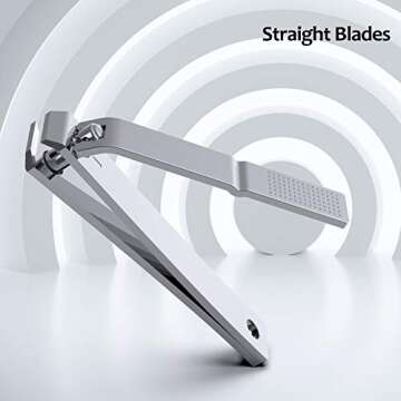 GLAMFIELDS Nail Clippers-Stainless Steel Fingernail Clippers for Men & Women-Straight Blade