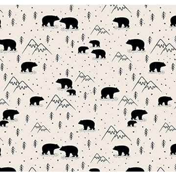 Stesha Party Bear Baby Shower Birthday Wrapping Paper - Folded Flat 30 x 20 Inch (3 Sheets)