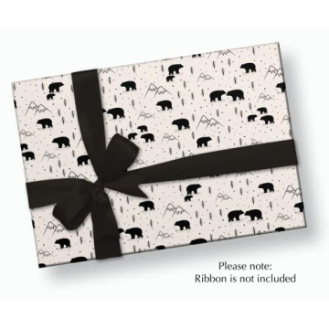 Stesha Party Bear Baby Shower Birthday Wrapping Paper - Folded Flat 30 x 20 Inch (3 Sheets)