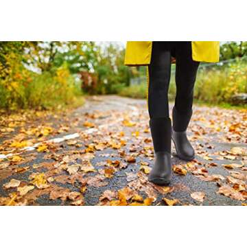 HISEA Women's Rubber Garden Boots Waterproof Insulated Yard Gardening Shoes Mid Height for Mud Working Outdoor