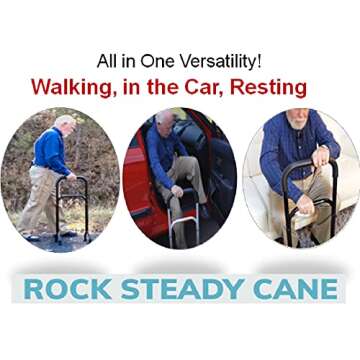 Rock Steady Cane – Hip, Knee Surgery Recovery Aid – Helps You Recover Faster from Surgeries and ...
