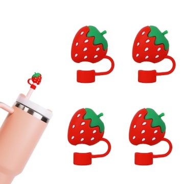 MLKSI 4 Pack Straws cover for Stanley 40 oz Adventure Tumbler, Straw Cover for Stanley Cup Accessori...