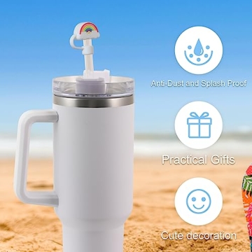 MLKSI 4 Pack Straw Covers for Stanley Tumblers - Eco-Friendly