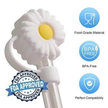 MLKSI 4 Pack Straw Covers for Stanley Tumblers - Eco-Friendly