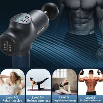 Garyway Deep Tissue Massage Gun with 9 Attachments