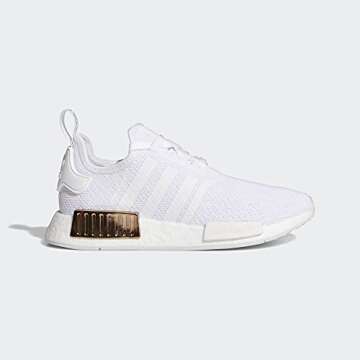 adidas Originals womens Nmd_r1 Sneaker, White/White/Copper Metallic, 8.5 US
