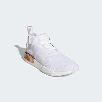 adidas Originals womens Nmd_r1 Sneaker, White/White/Copper Metallic, 8.5 US