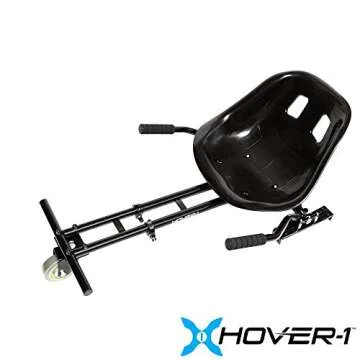 Hover-1 Kart Buggy Hoverboard Attachment | Compatible with Most 6.5" & 8" Electric Hoverboards, Hand-Operated Rear Wheel Control, Adjustable Frame & Straps, Easy Assembly & Install Hoverboard Go Kart