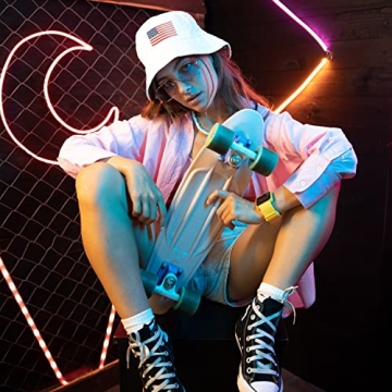 American Flag Embroidered Bucket Hat for Summer Fun