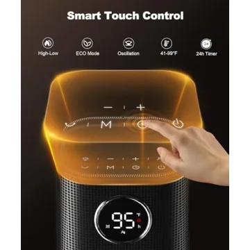 Wind Talk 1500W Space Heater with Remote Control for Cozy Warmth