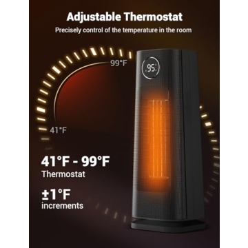 Wind Talk 1500W Space Heater with Remote Control for Cozy Warmth