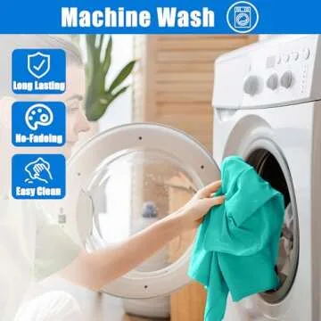 Spotjoy Rectangle Picnic Table Cloth, Waterproof Elastic Fitted Tablecloths, Washable Polyester Table Cover for Camping, Indoor and Outdoor (Aqua, 24"x48")