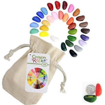 Crayon Rocks - 32 Count Ergonomic Crayons for Kids