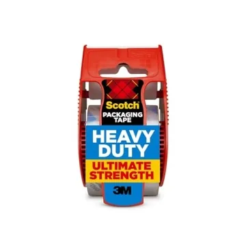 Scotch Heavy Duty Shipping and Moving Packing Tape, Clear, 1.88 in. x 27.7 yd., 1 Roll with Dispense...